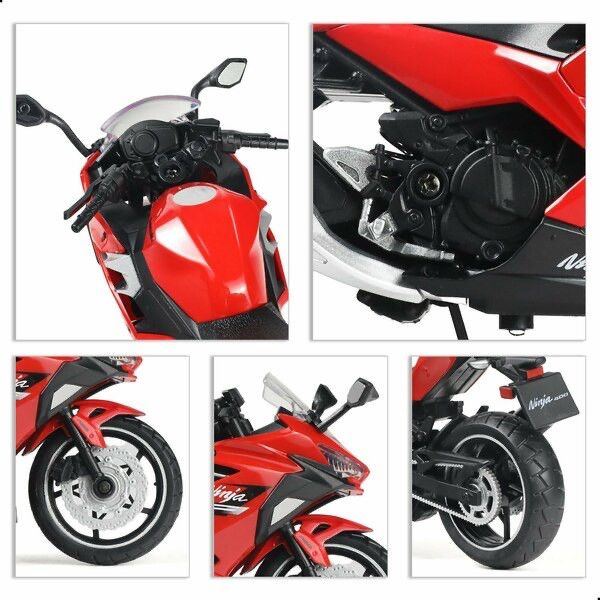 Коллекционная модель мотоцикла CCA 1:12 Kawasaki Ninja 400 (Red) Красный