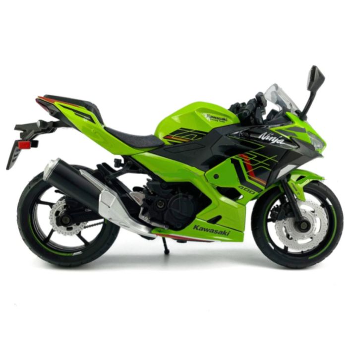 Масштабная модель Kawasaki Ninja 400 (2023) Green 1:12 CCA Licensed Diecast Model