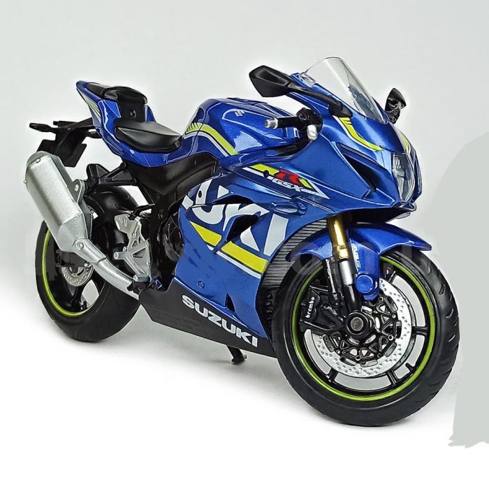 Коллекционная масштабная модель мотоцикла Suzuki GSX-R1000 (1:12) - Синий металлик