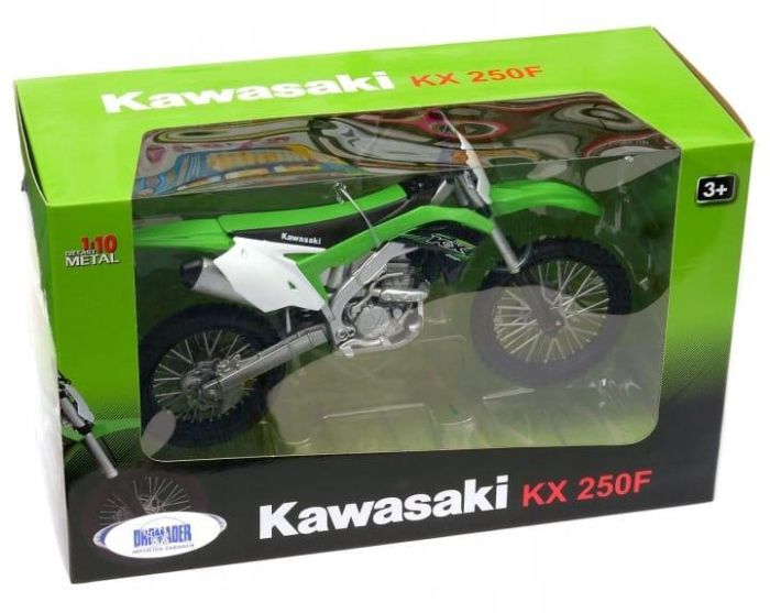 Коллекционная масштабная модель мотоцикла Kawasaki KX 250F (1:10)