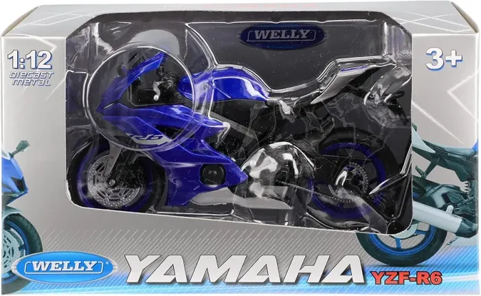 Коллекционная масштабная модель мотоцикла Yamaha YZF-R6 (Welly) - Масштаб 1:12