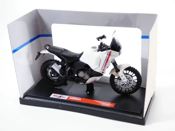 Коллекционная модель мотоцикла Ducati DesertX (Maisto) - Масштаб 1:18 белая