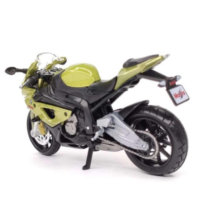 Коллекционная модель мотоцикла BMW S1000RR - Масштаб 1:18 (Maisto Special Edition) золотисто-зеленый металлик