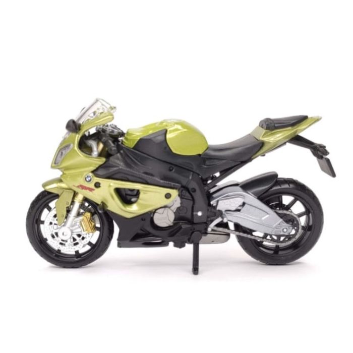 Коллекционная модель мотоцикла BMW S1000RR - Масштаб 1:18 (Maisto Special Edition) золотисто-зеленый металлик