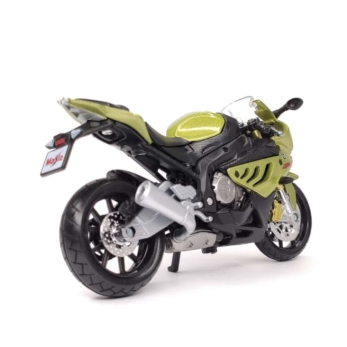 Коллекционная модель мотоцикла BMW S1000RR - Масштаб 1:18 (Maisto Special Edition) золотисто-зеленый металлик