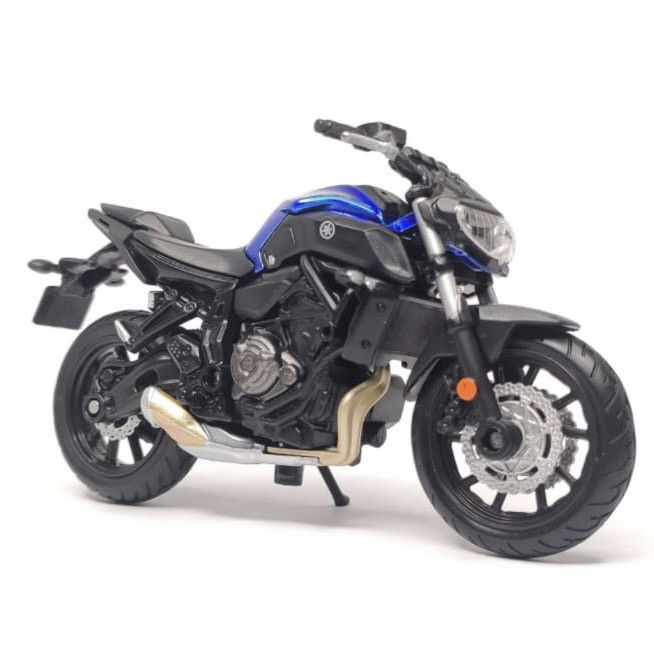 Коллекционная модель мотоцикла Yamaha MT-07 (2018) - Maisto 1:18 Special Edition Blue с матовыми черными деталями