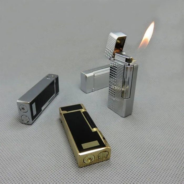 Элегантная газовая зажигалка Spunk Golden Line, черно-золота