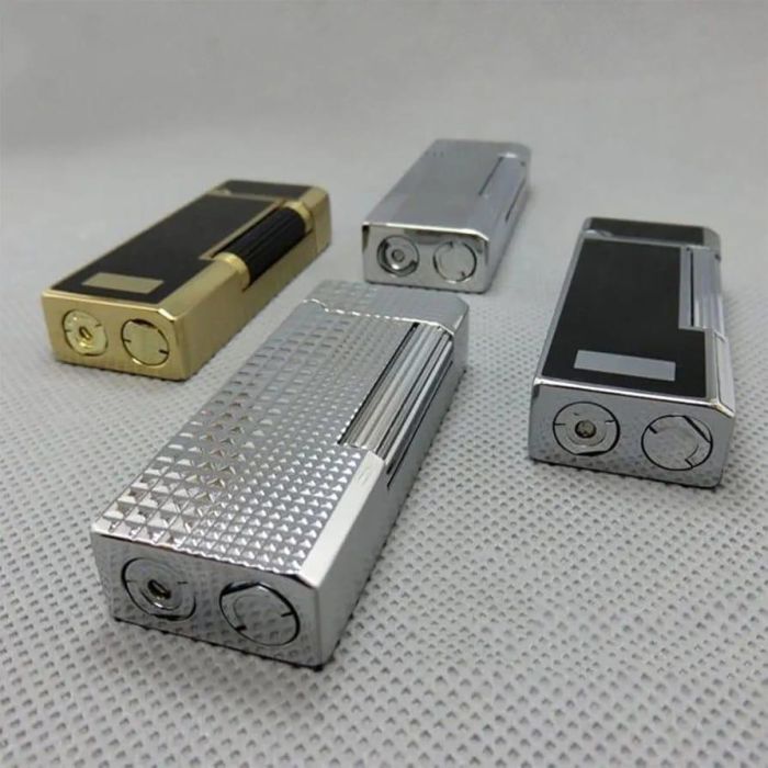 Элегантная газовая зажигалка Spunk Golden Line, черно-золота