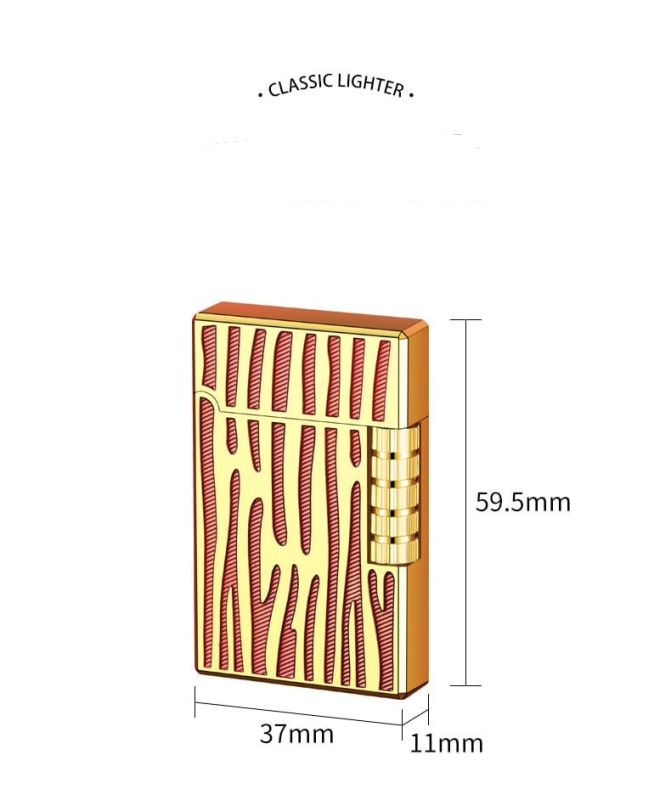 Элегантная газовая зажигалка Classic Lighter с фирменным кликом (Red/Gold)