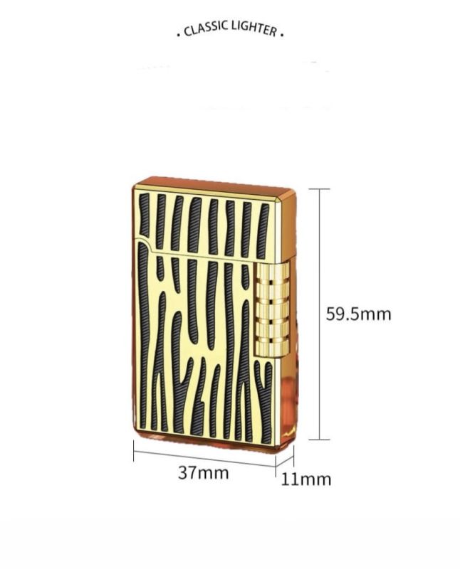 Элегантная газовая зажигалка Classic Lighter с фирменным кликом (Black/Gold)